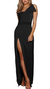 Elegant One-Shoulder Evening Gown