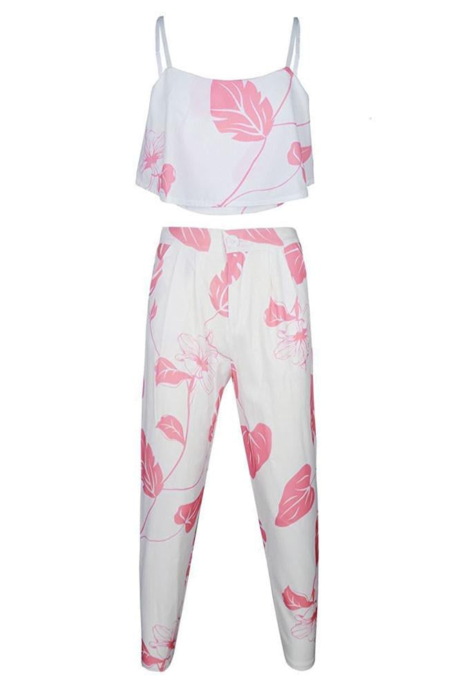 Boho Floral Bardot Two-Piece Set