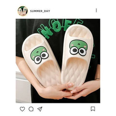 Unisex Anti-Slip Cartoon Frog Summer Slippers