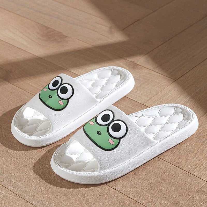 Unisex Anti-Slip Cartoon Frog Summer Slippers